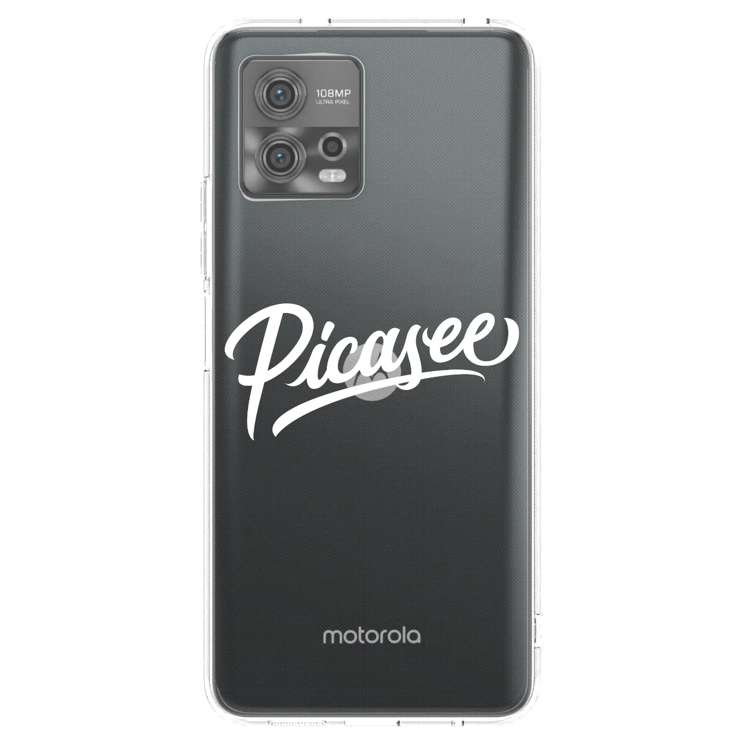 Picasee silikonowe przeźroczyste etui na Motorola Moto G72 - Picasee - old logo - white