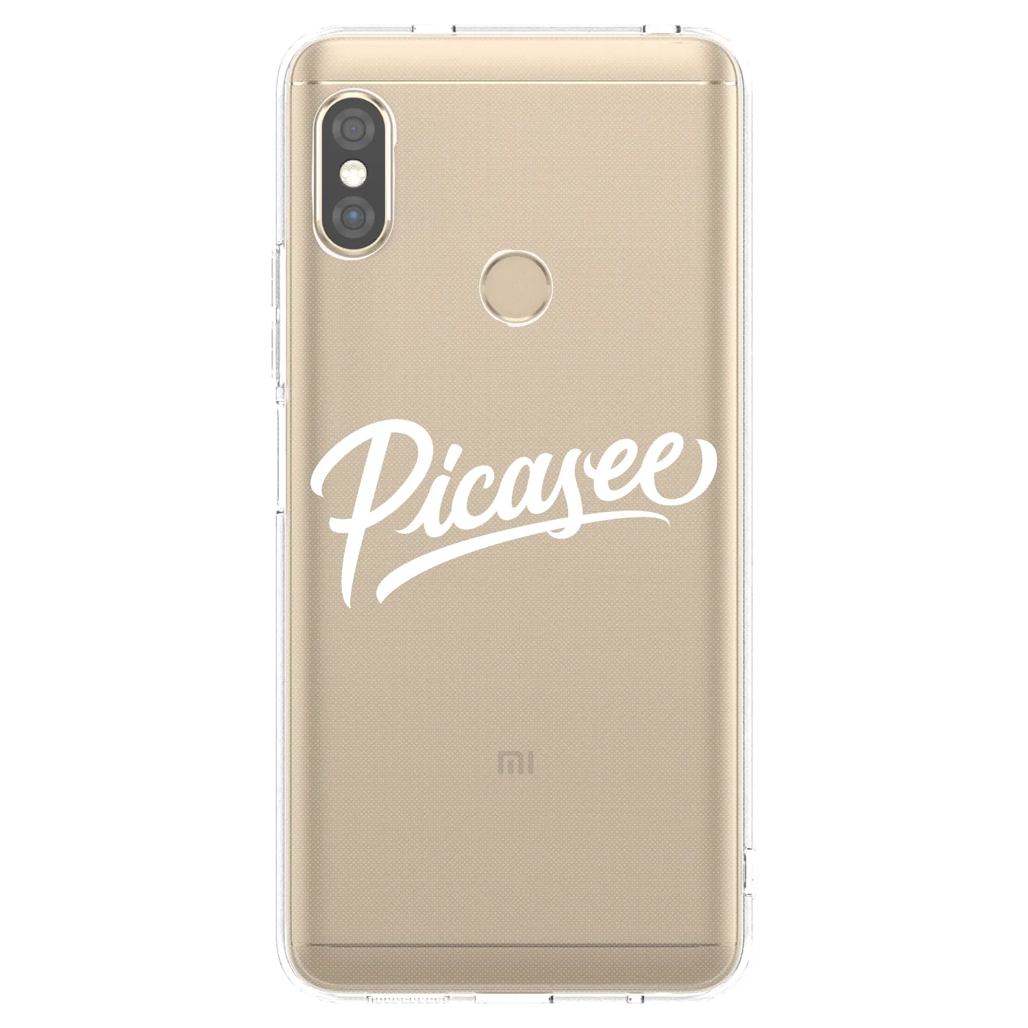 Picasee silikonowe przeźroczyste etui na Xiaomi Redmi Note 5 Global - Picasee - old logo - white