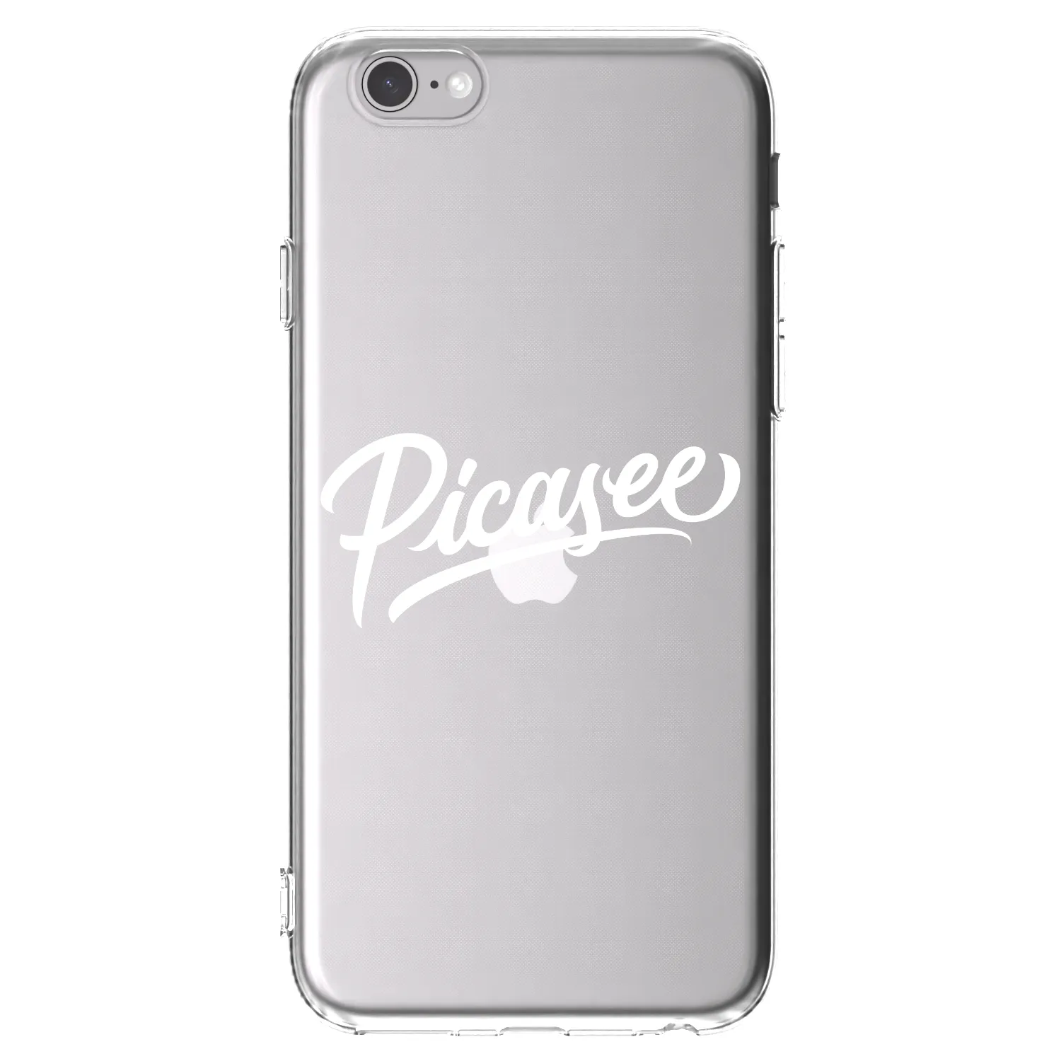Picasee silikonowe przeźroczyste etui na Apple iPhone 6/6S - Picasee - old logo - white
