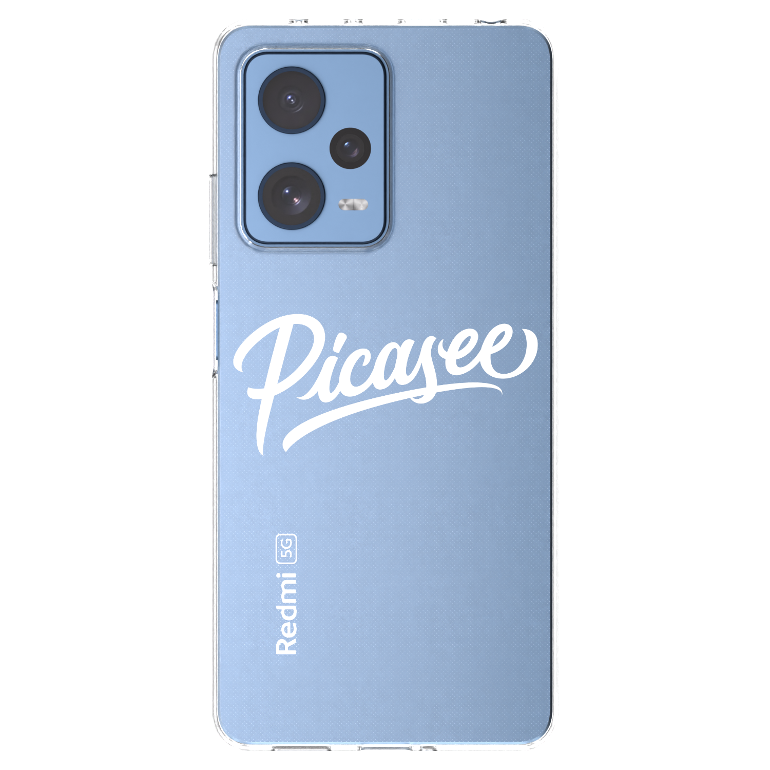 Picasee silikonowe przeźroczyste etui na Xiaomi Redmi Note 12 Pro 5G - Picasee - old logo - white