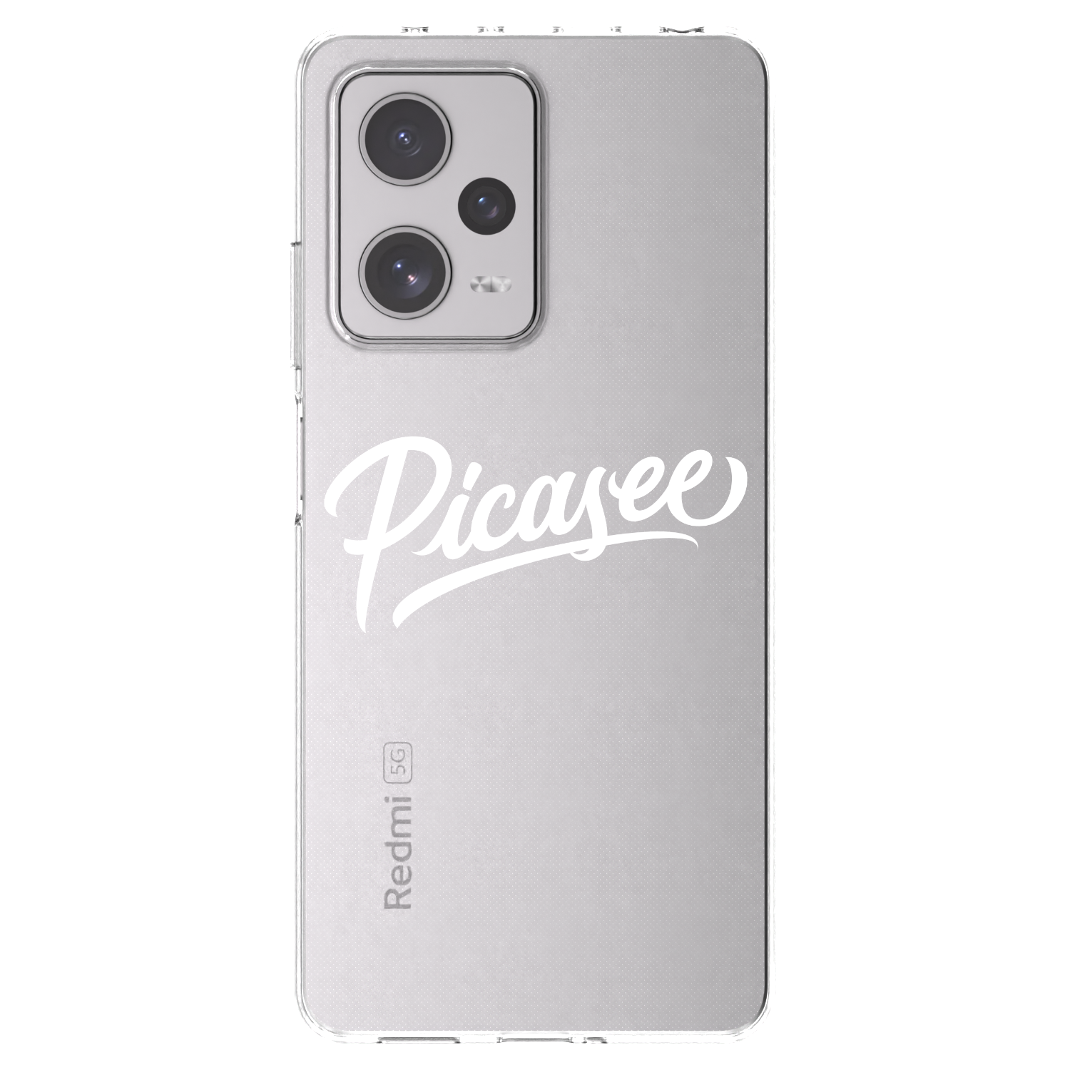 Picasee silikonowe przeźroczyste etui na Xiaomi Redmi Note 12 Pro+ 5G - Picasee - old logo - white