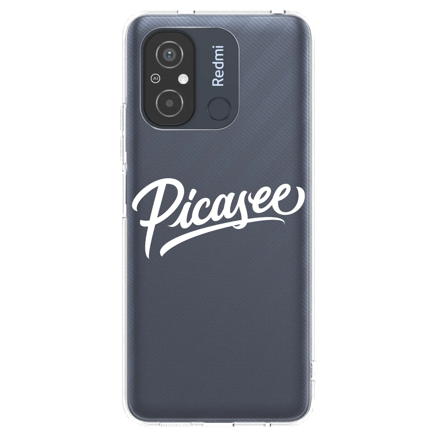 Picasee silikonowe przeźroczyste etui na Xiaomi Redmi 12C - Picasee - old logo - white