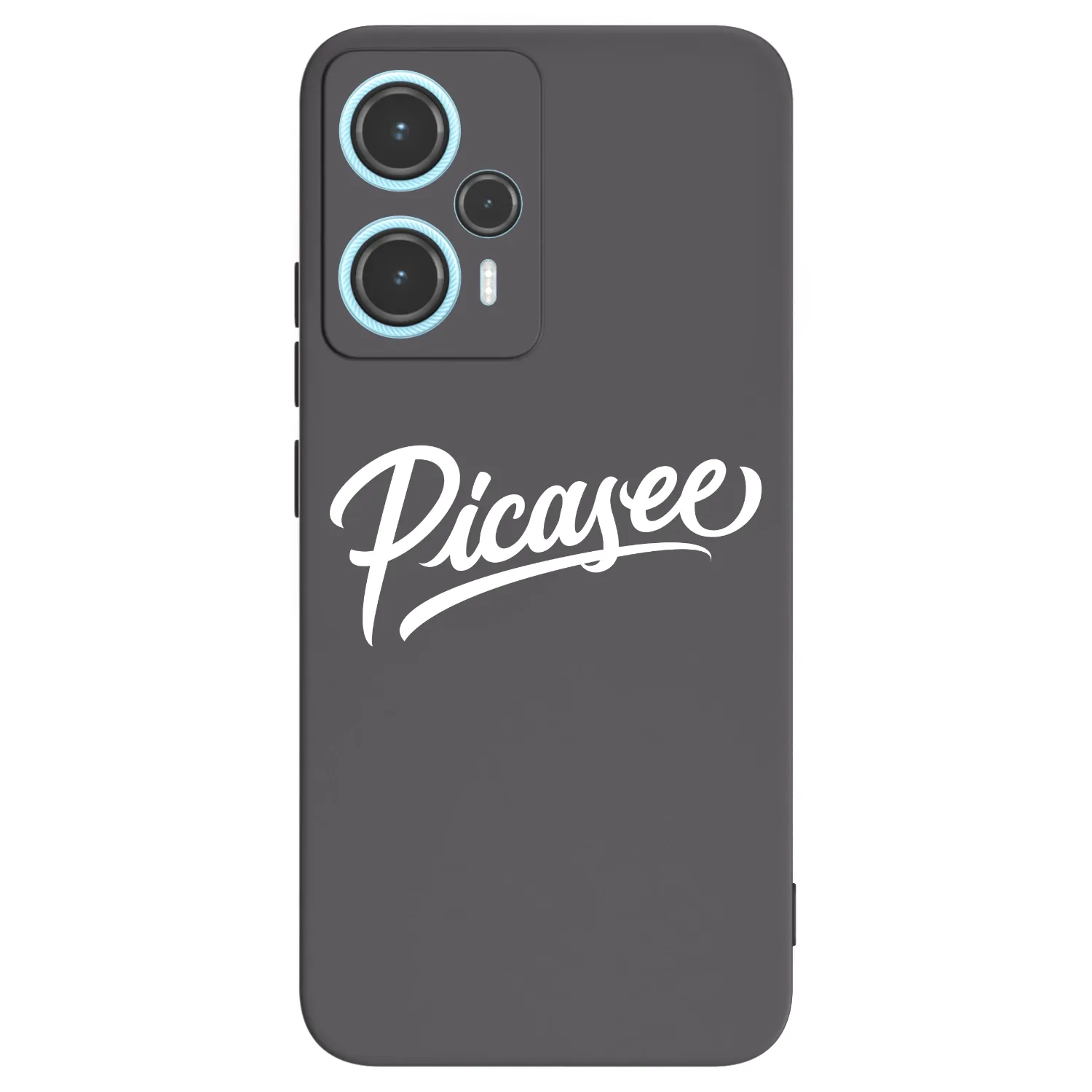 Picasee silikonowe czarne etui na Xiaomi Poco F5 - Picasee - old logo - white