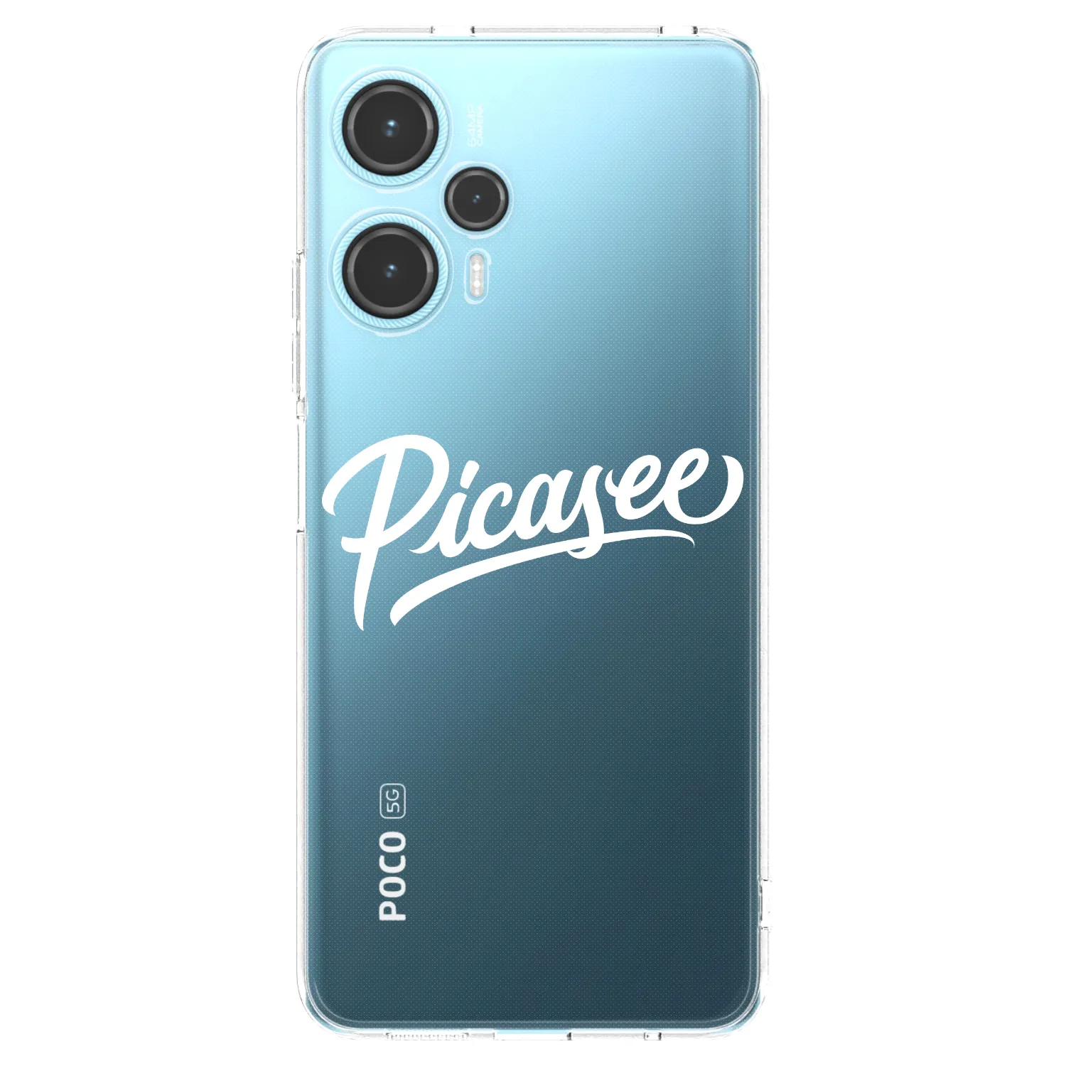 Picasee silikonowe przeźroczyste etui na Xiaomi Poco F5 - Picasee - old logo - white