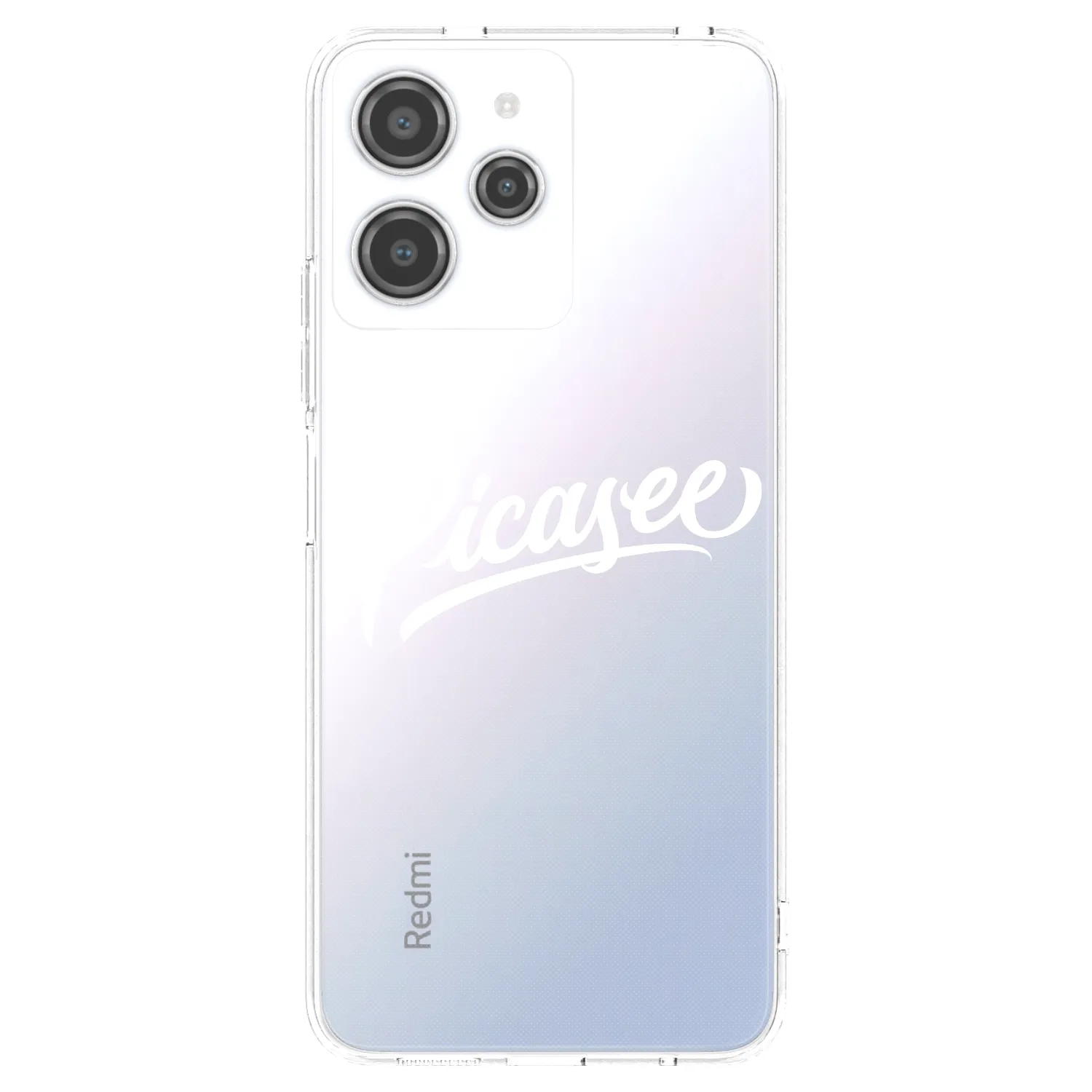 Picasee silikonowe przeźroczyste etui na Xiaomi Redmi 12 4G - Picasee - old logo - white