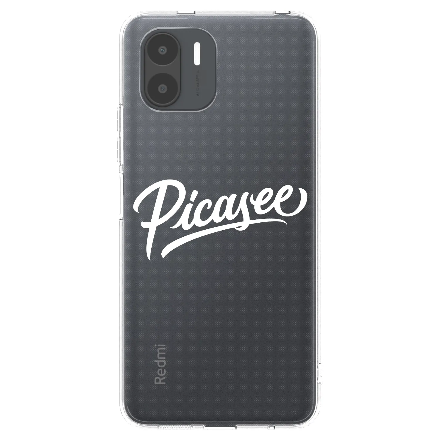 Picasee silikonowe przeźroczyste etui na Xiaomi Redmi A2 - Picasee - old logo - white