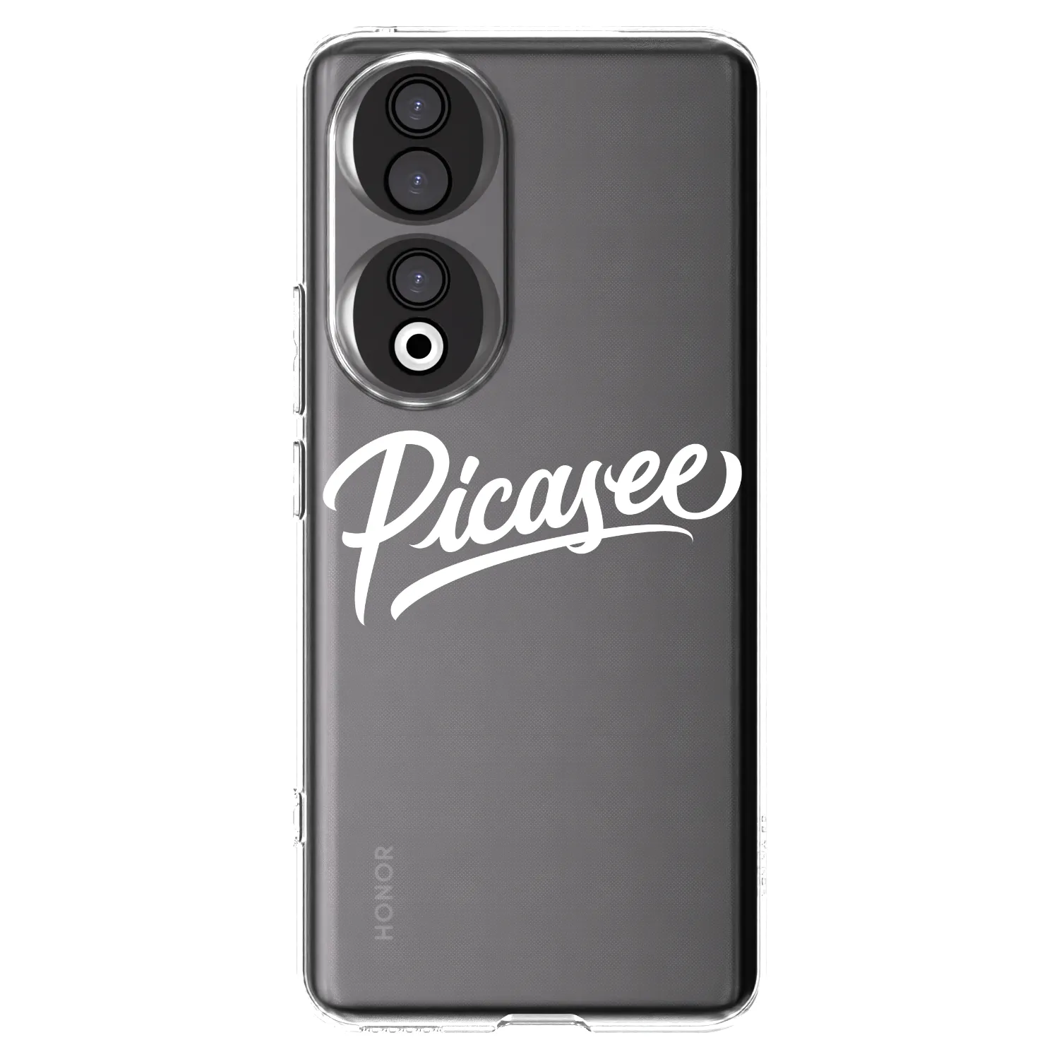 Picasee silikonowe przeźroczyste etui na Honor 90 5G - Picasee - old logo - white