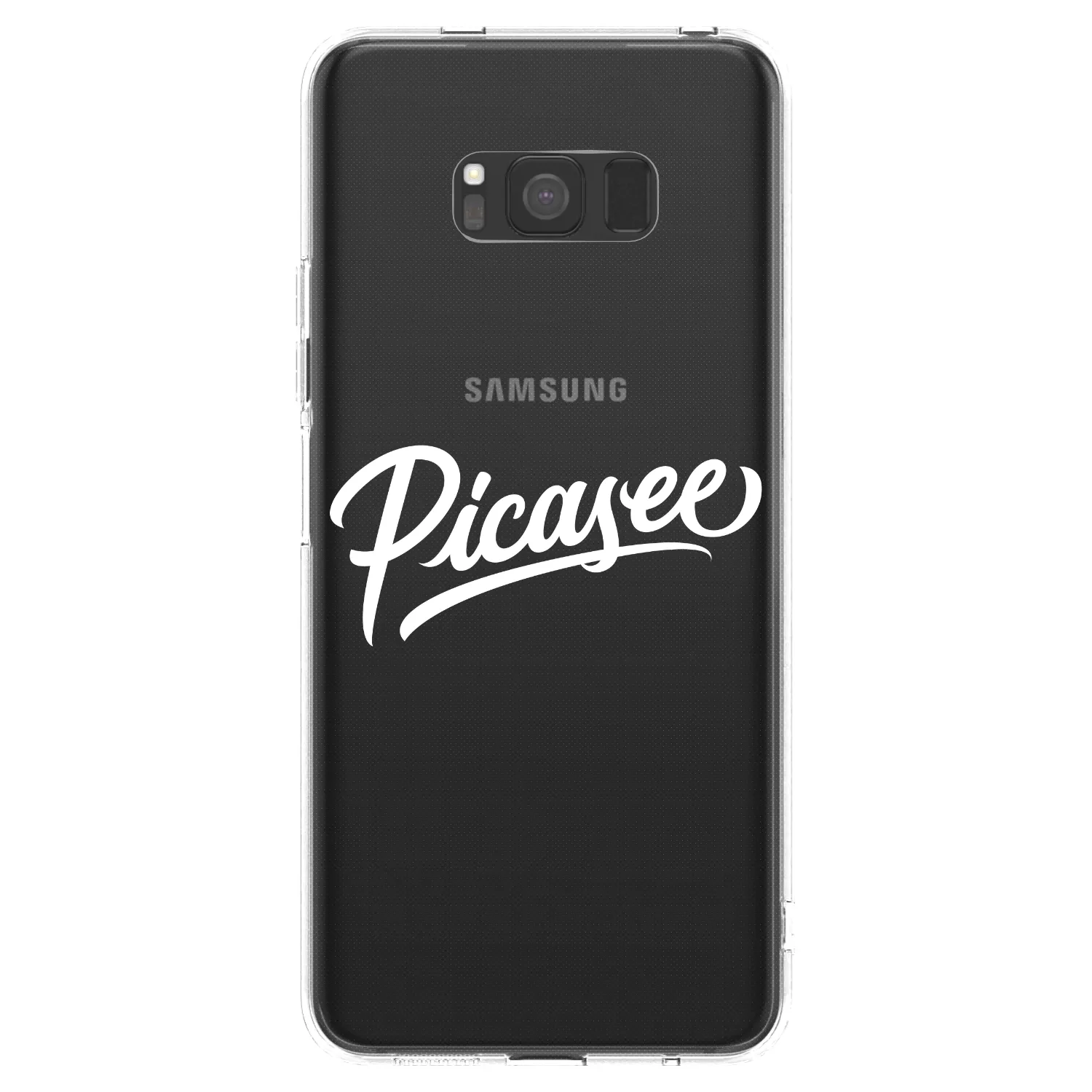 Picasee silikonowe przeźroczyste etui na Samsung Galaxy S8 G950F - Picasee - old logo - white