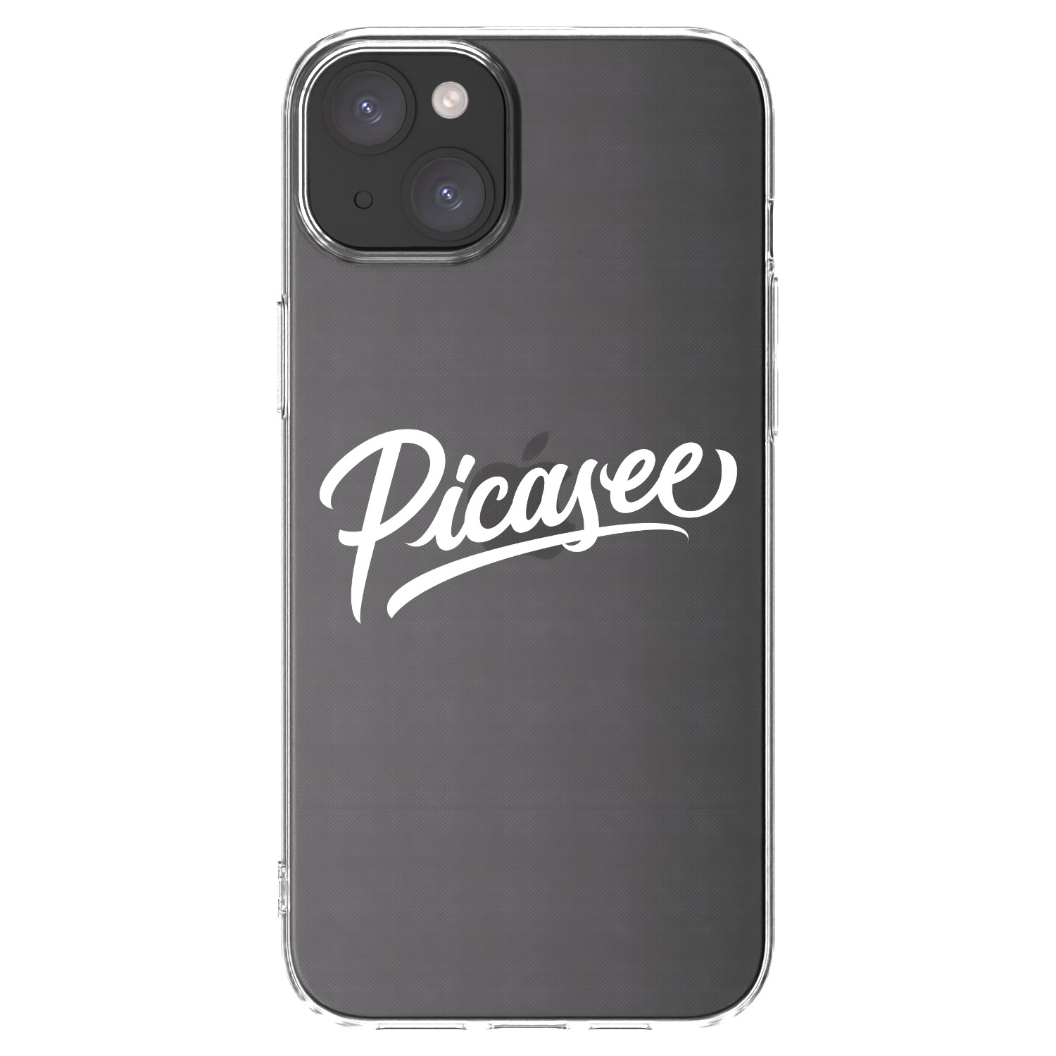 Picasee silikonowe przeźroczyste etui na Apple iPhone 15 Plus - Picasee - old logo - white