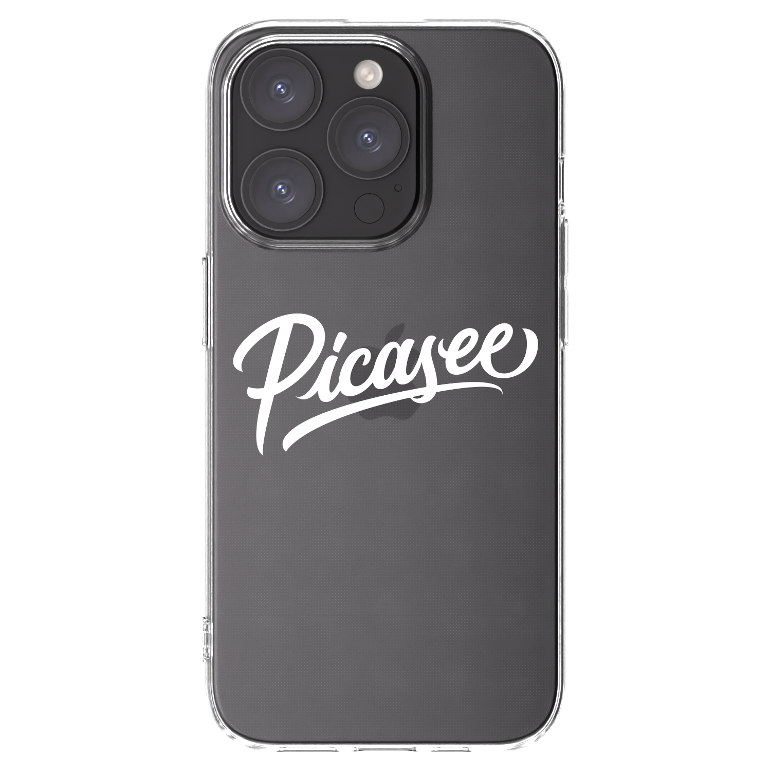 Picasee silikonowe przeźroczyste etui na Apple iPhone 15 Pro - Picasee - old logo - white