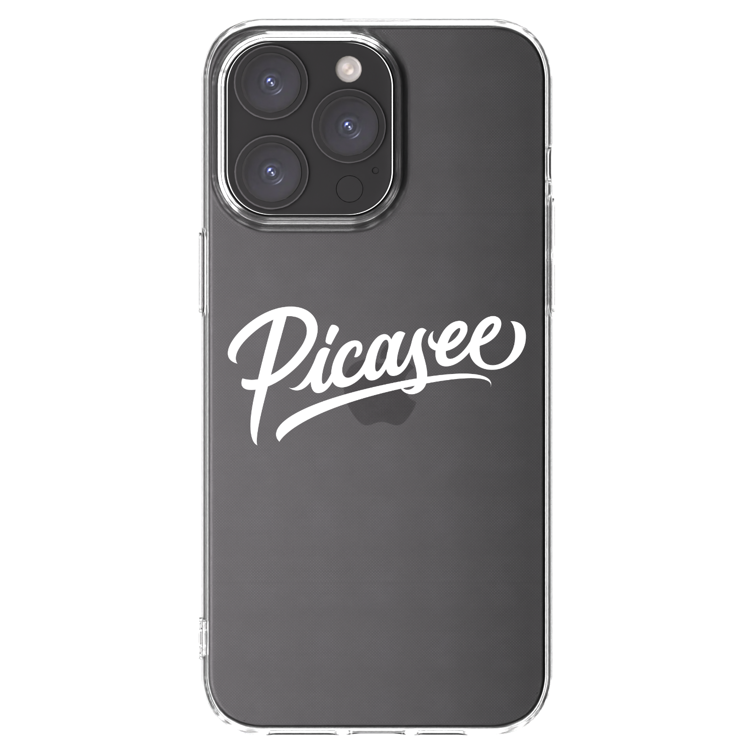 Picasee silikonowe przeźroczyste etui na Apple iPhone 15 Pro Max - Picasee - old logo - white