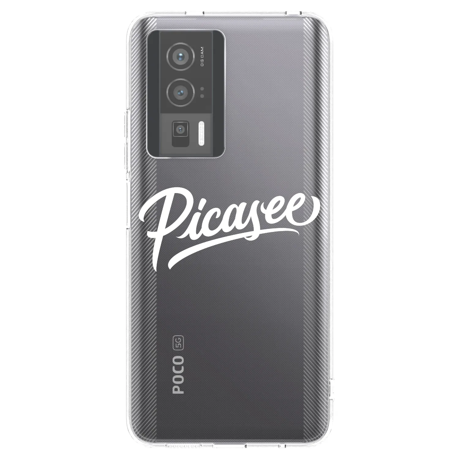 Picasee silikonowe przeźroczyste etui na Xiaomi Poco F5 Pro 5G - Picasee - old logo - white