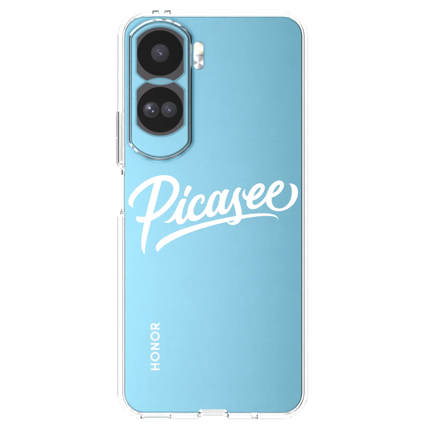 Picasee silikonowe przeźroczyste etui na Honor 90 Lite 5G - Picasee - old logo - white