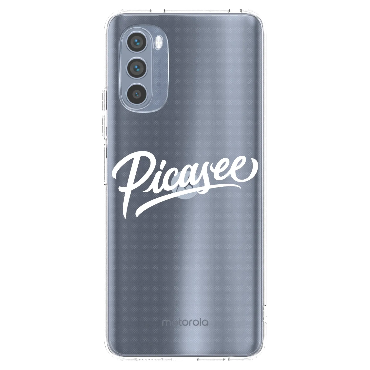 Picasee silikonowe przeźroczyste etui na Motorola Moto G62 - Picasee - old logo - white