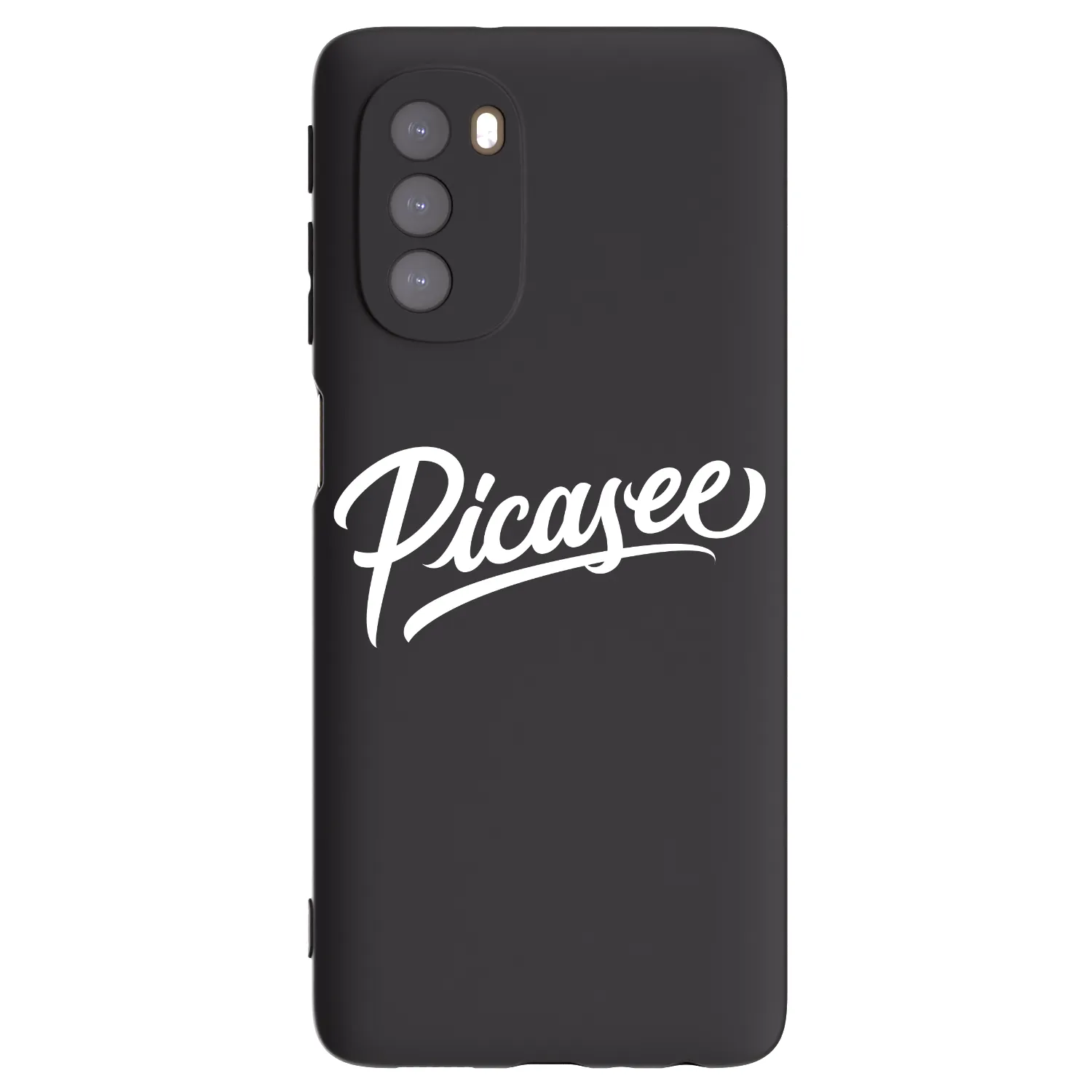 Picasee silikonowe czarne etui na Motorola Moto G51 - Picasee - old logo - white
