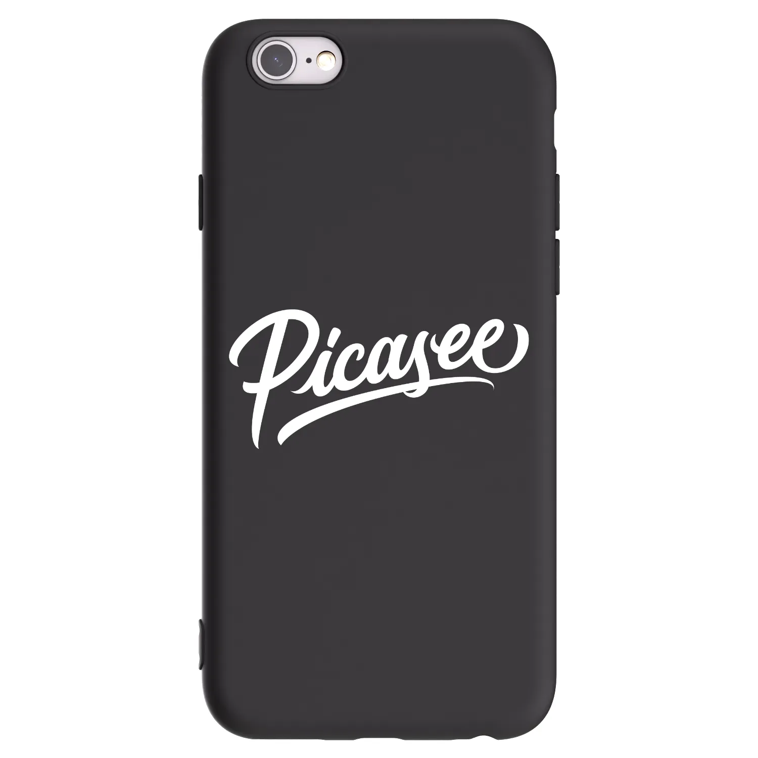 Picasee silikonowe czarne etui na Apple iPhone 6/6S - Picasee - old logo - white