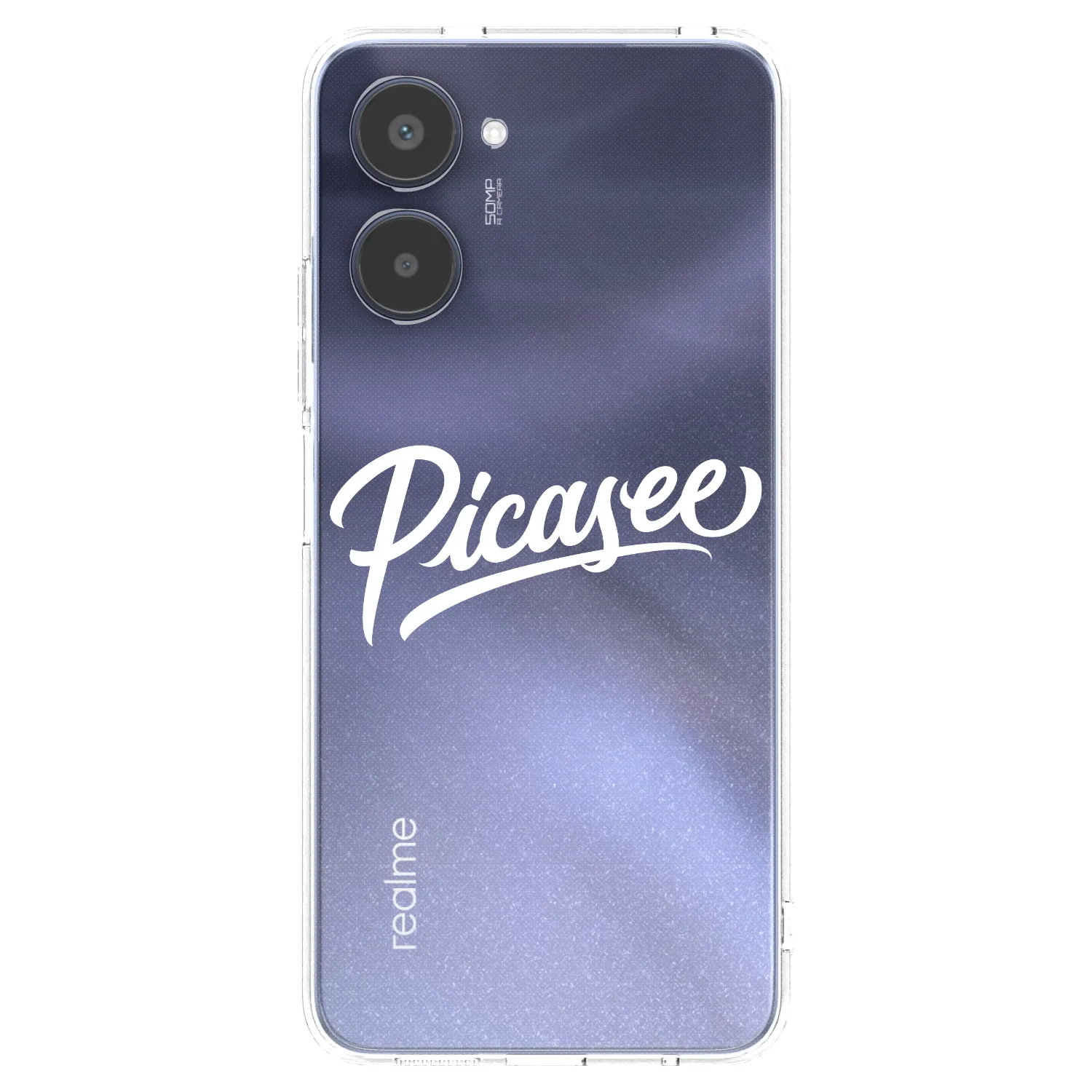 Picasee silikonowe przeźroczyste etui na Realme 10 4G - Picasee - old logo - white