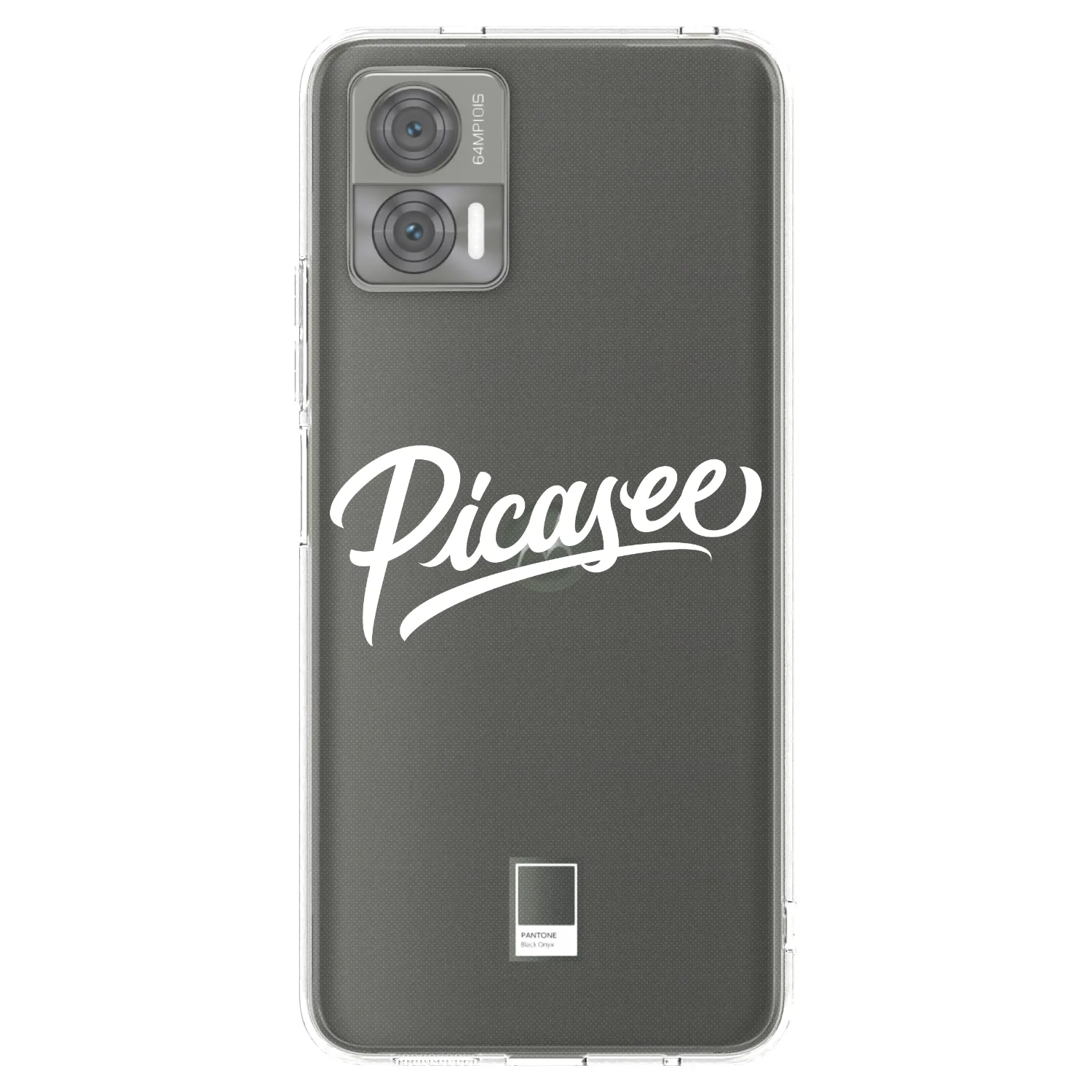 Picasee silikonowe przeźroczyste etui na Motorola Edge 30 Neo - Picasee - old logo - white