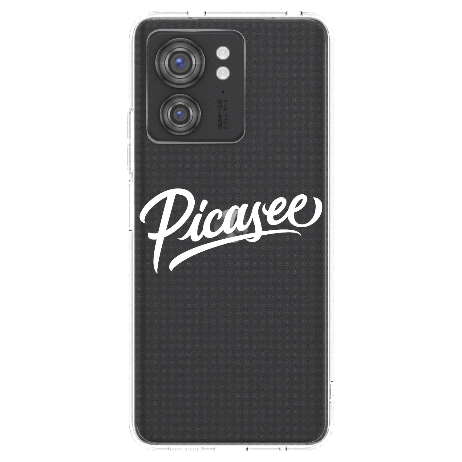 Picasee silikonowe przeźroczyste etui na Motorola Edge 40 - Picasee - old logo - white