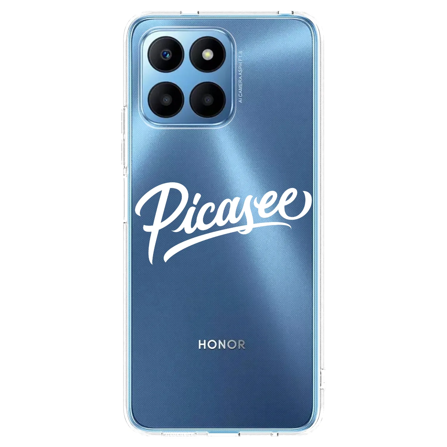 Picasee silikonowe przeźroczyste etui na Honor 70 Lite - Picasee - old logo - white