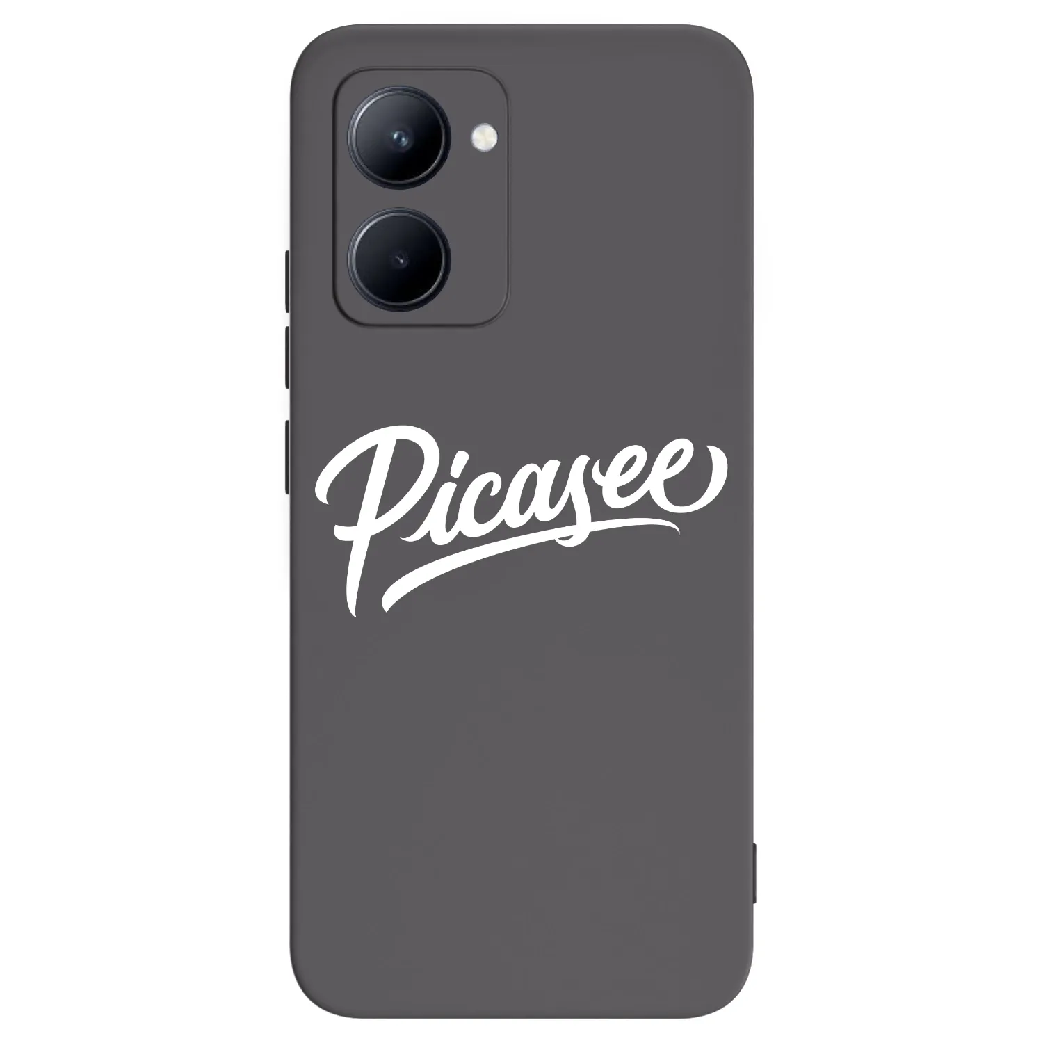 Picasee silikonowe czarne etui na Realme C33 (2023) - Picasee - old logo - white