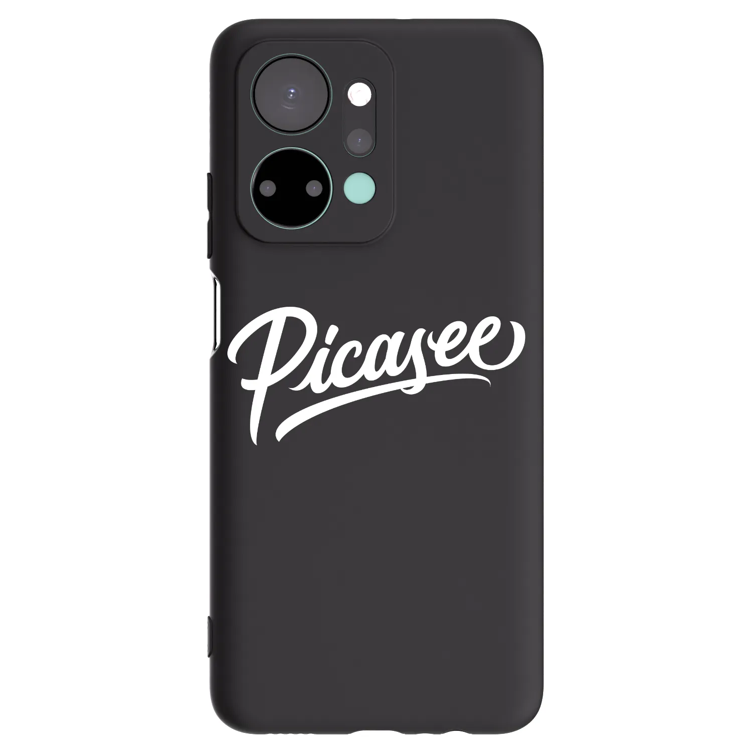 Picasee silikonowe czarne etui na Honor X7a - Picasee - old logo - white