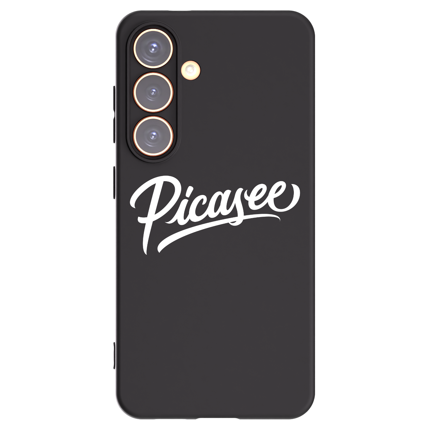 Picasee silikonowe czarne etui na Samsung Galaxy S24 S921B 5G - Picasee - old logo - white