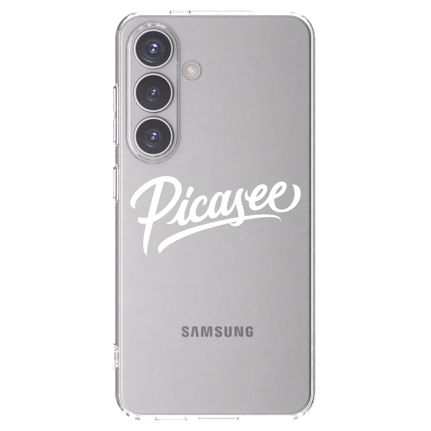 Picasee silikonowe przeźroczyste etui na Samsung Galaxy S24 S921B 5G - Picasee - old logo - white