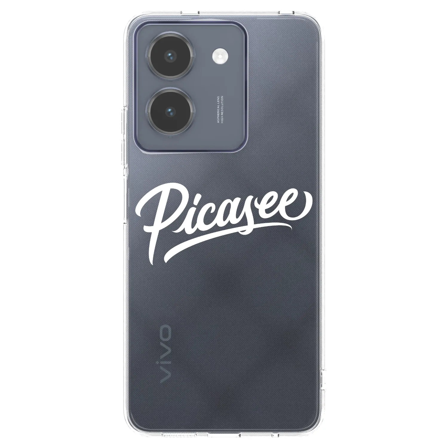 Picasee silikonowe przeźroczyste etui na Vivo Y36 4G - Picasee - old logo - white