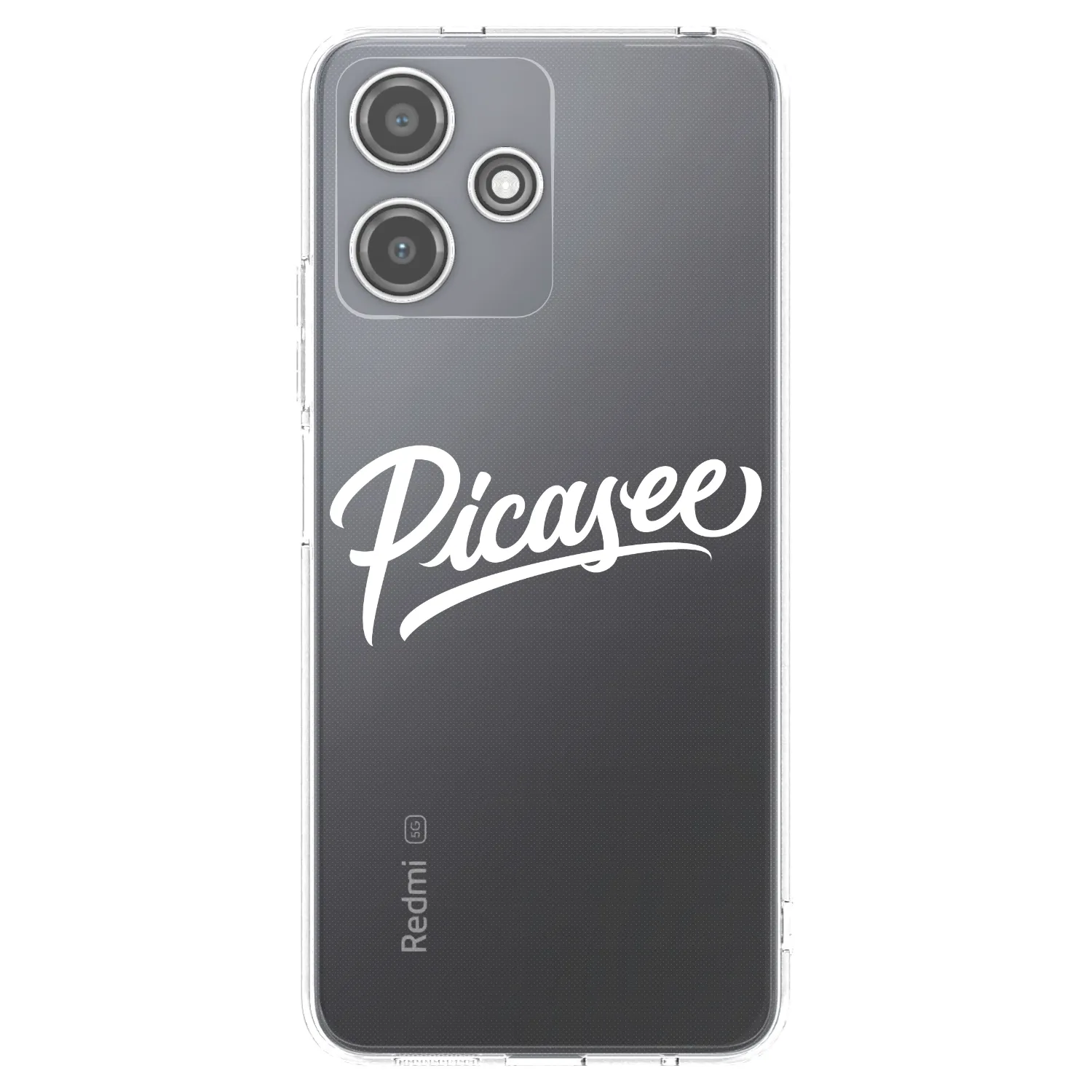 Picasee silikonowe przeźroczyste etui na Xiaomi Redmi 12 5G - Picasee - old logo - white