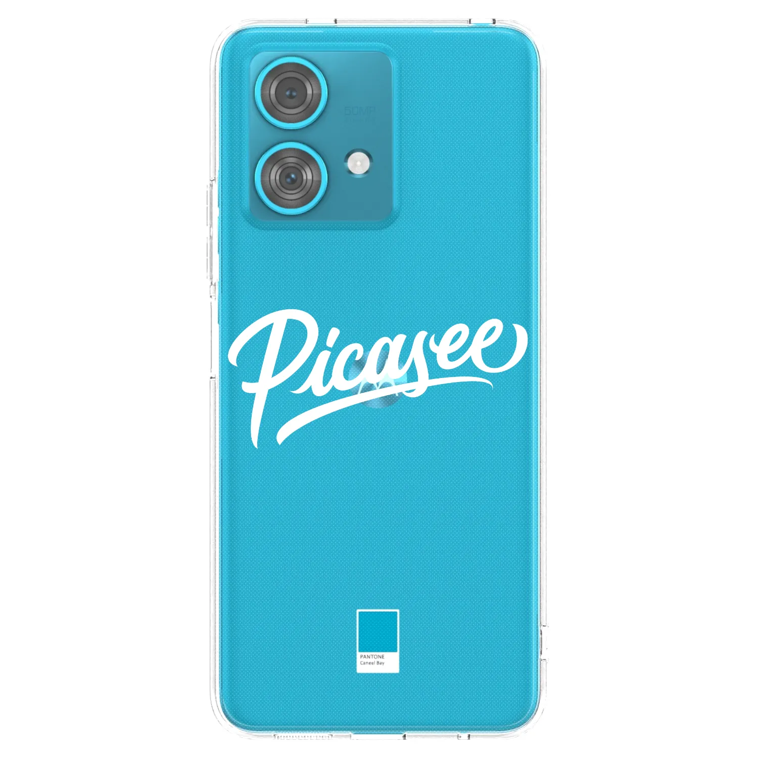 Picasee silikonowe przeźroczyste etui na Motorola Edge 40 Neo - Picasee - old logo - white