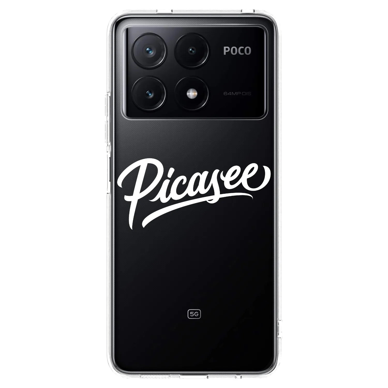 Picasee silikonowe przeźroczyste etui na Xiaomi Poco X6 Pro - Picasee - old logo - white