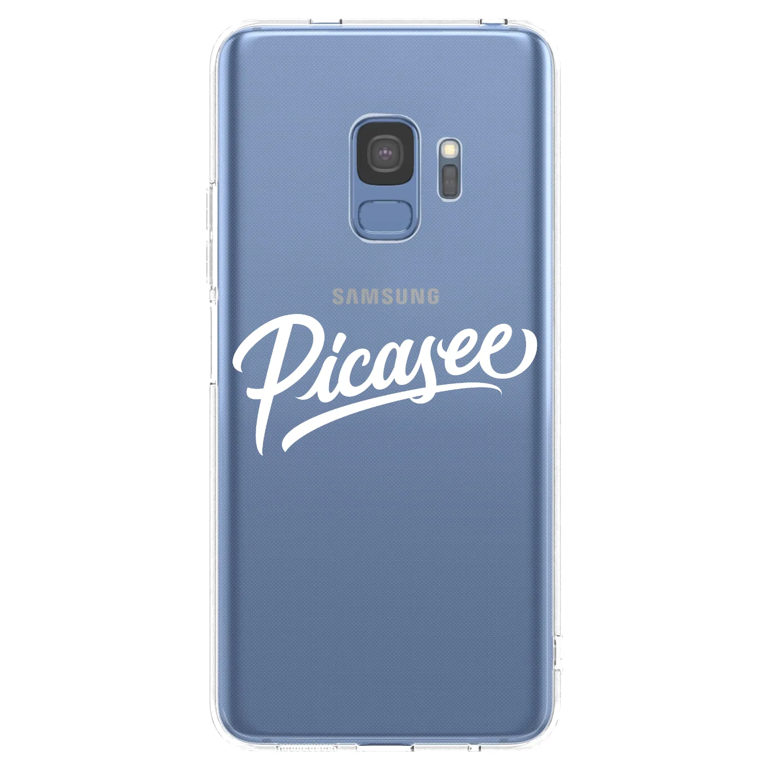 Picasee silikonowe przeźroczyste etui na Samsung Galaxy S9 G960F - Picasee - old logo - white