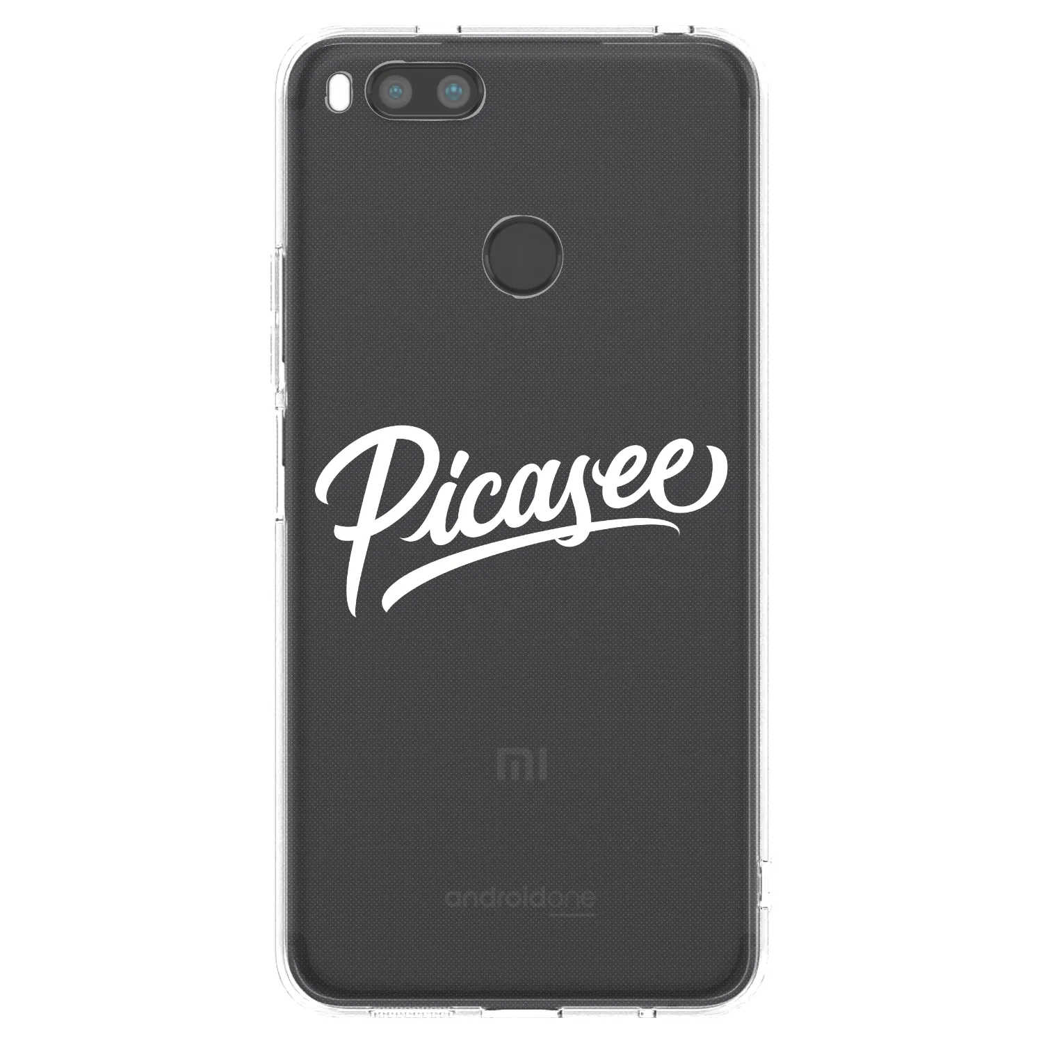 Picasee silikonowe przeźroczyste etui na Xiaomi Mi A1 Global - Picasee - old logo - white