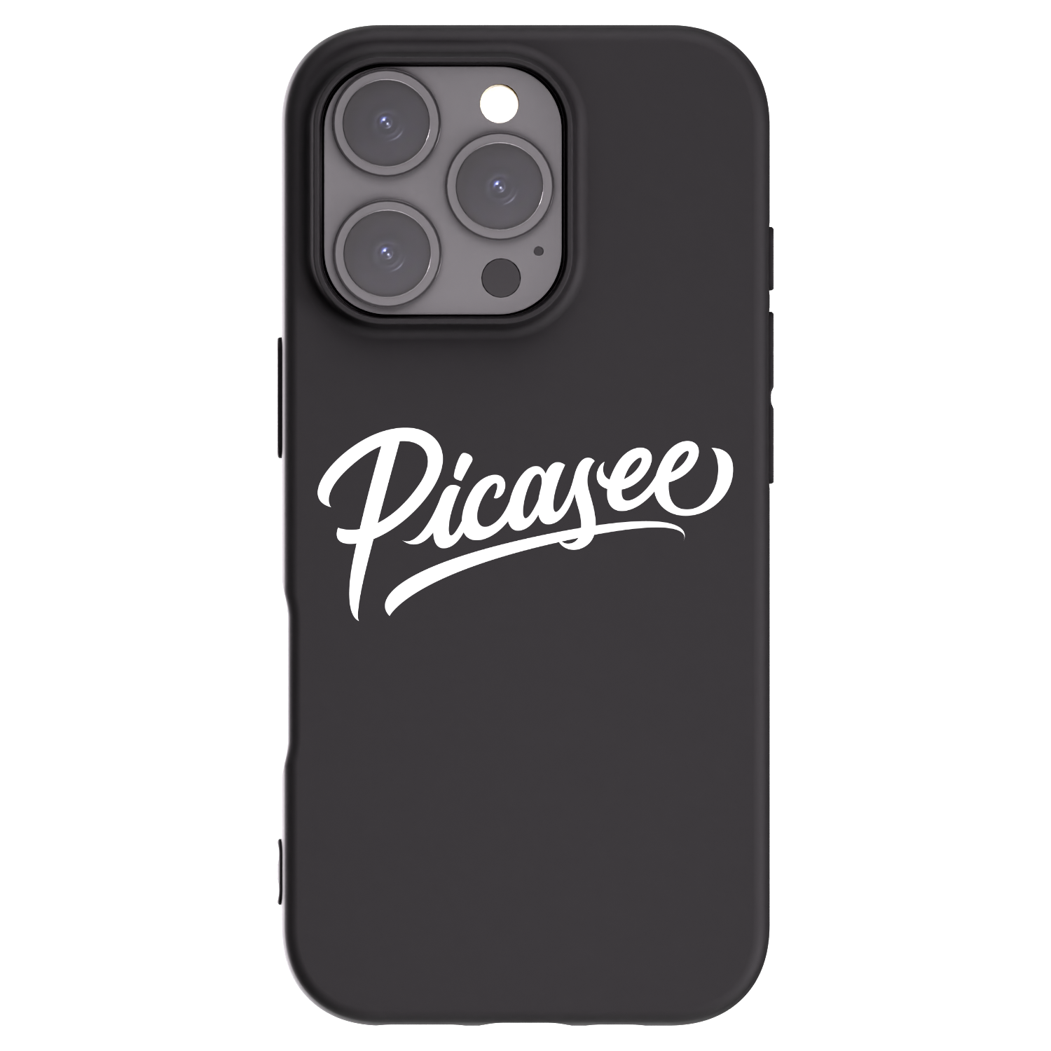 Picasee silikonowe czarne etui na Apple iPhone 16 Pro - Picasee - old logo - white