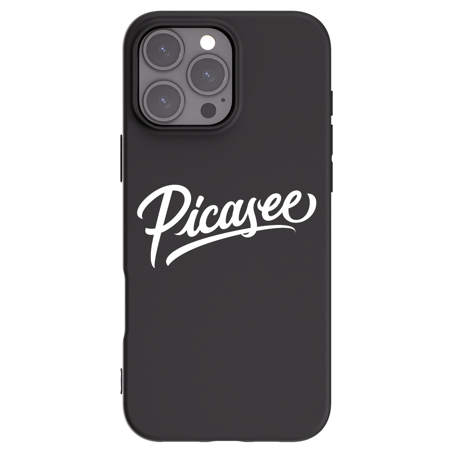 Picasee silikonowe czarne etui na Apple iPhone 16 Pro Max - Picasee - old logo - white