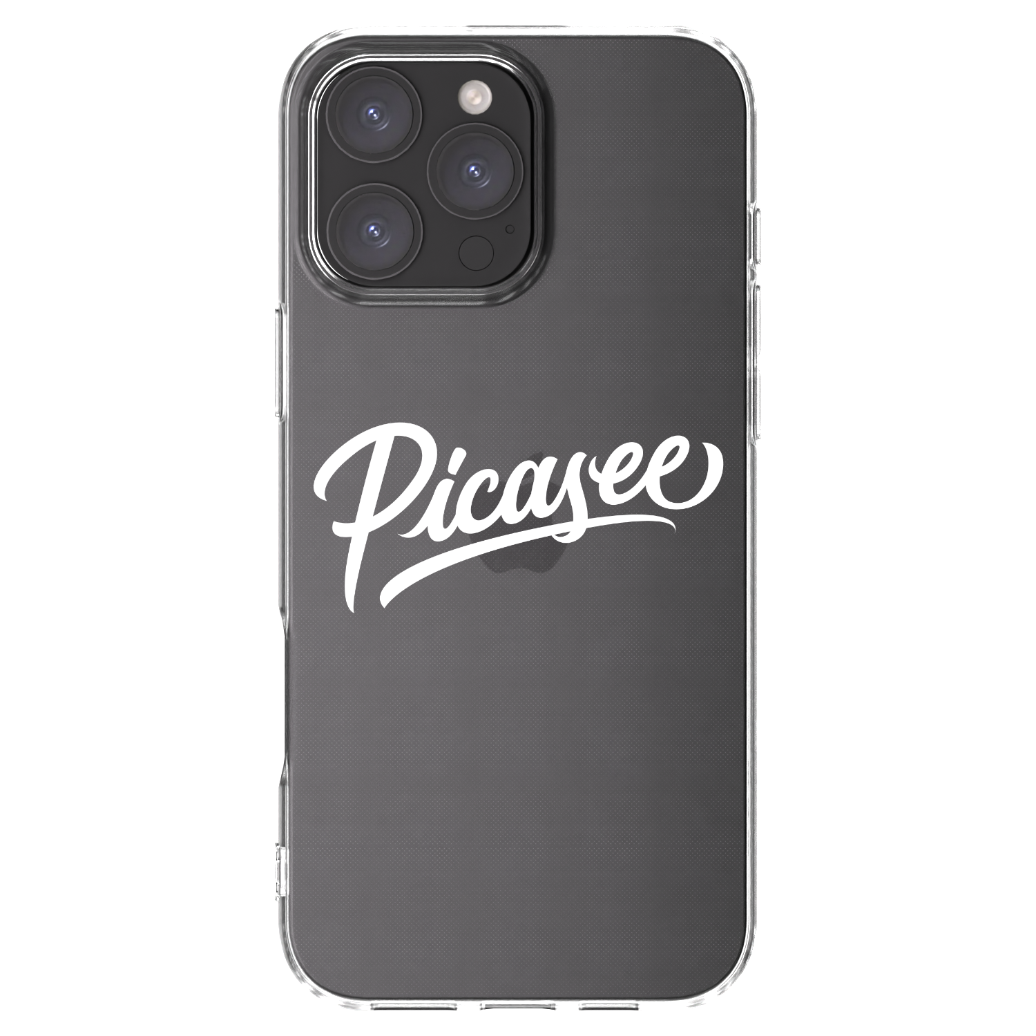 Picasee silikonowe przeźroczyste etui na Apple iPhone 16 Pro Max - Picasee - old logo - white