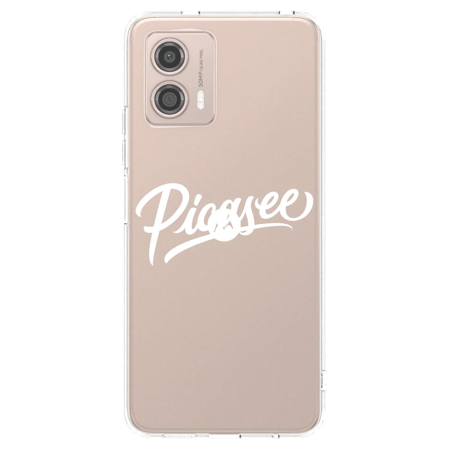 Picasee silikonowe przeźroczyste etui na Motorola Moto G53 5G - Picasee - old logo - white