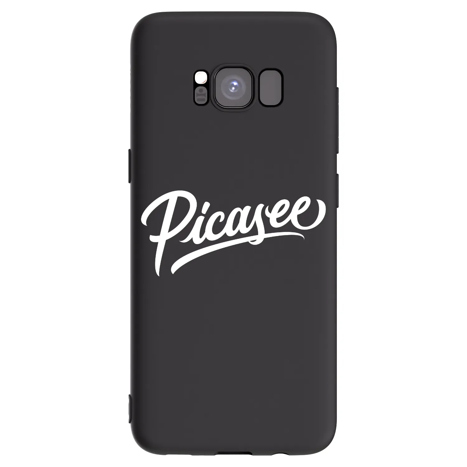 Picasee silikonowe czarne etui na Samsung Galaxy S8 G950F - Picasee - old logo - white