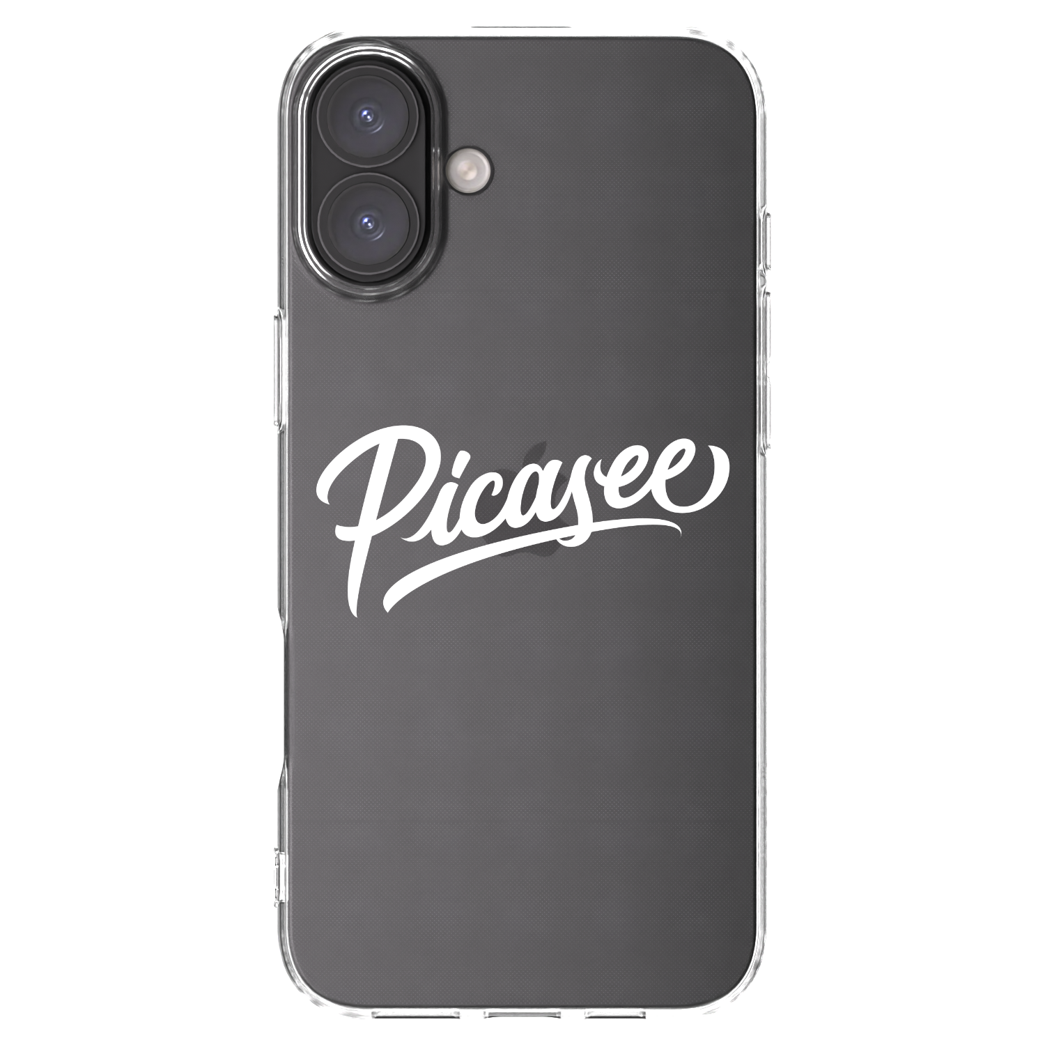 Picasee silikonowe przeźroczyste etui na Apple iPhone 16 Plus - Picasee - old logo - white