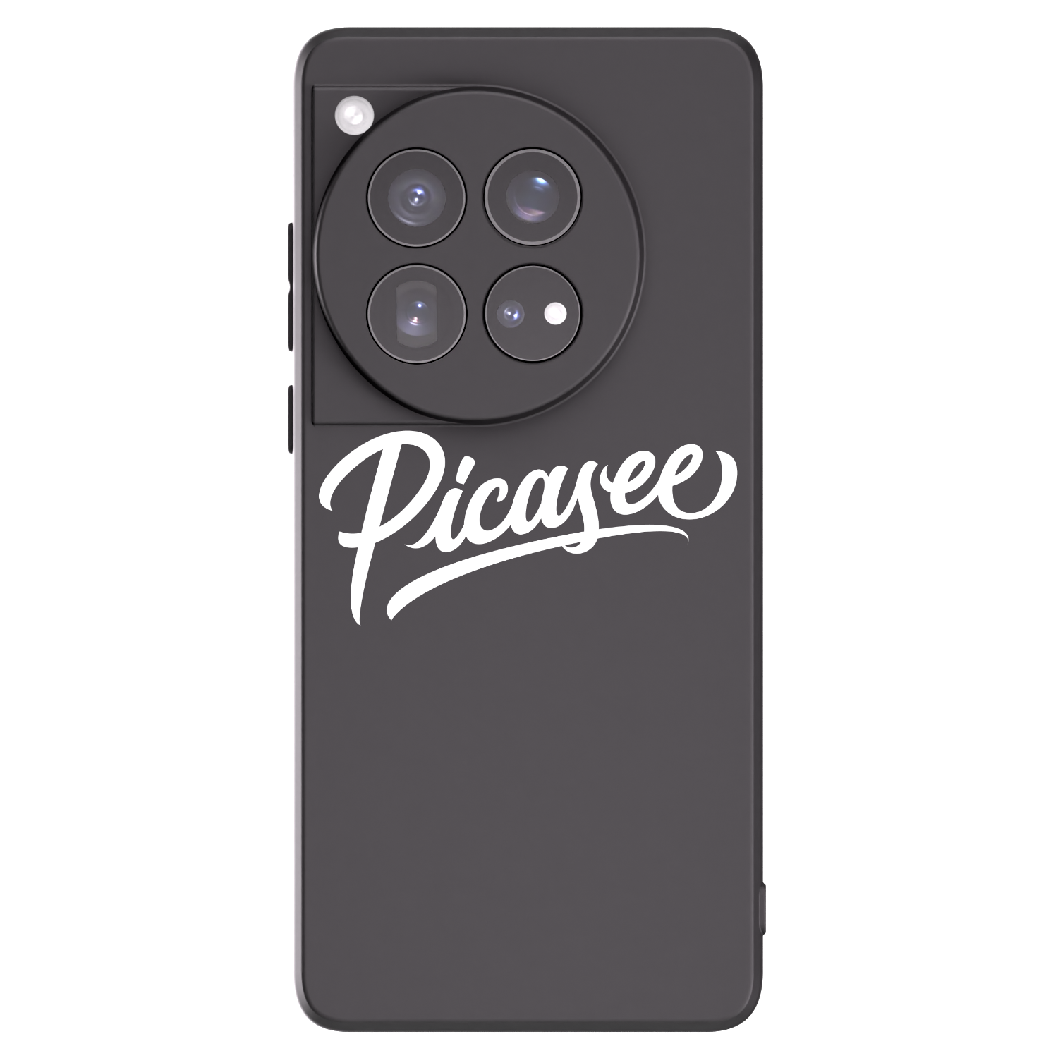 Picasee silikonowe czarne etui na OnePlus 12 5G - Picasee - old logo - white