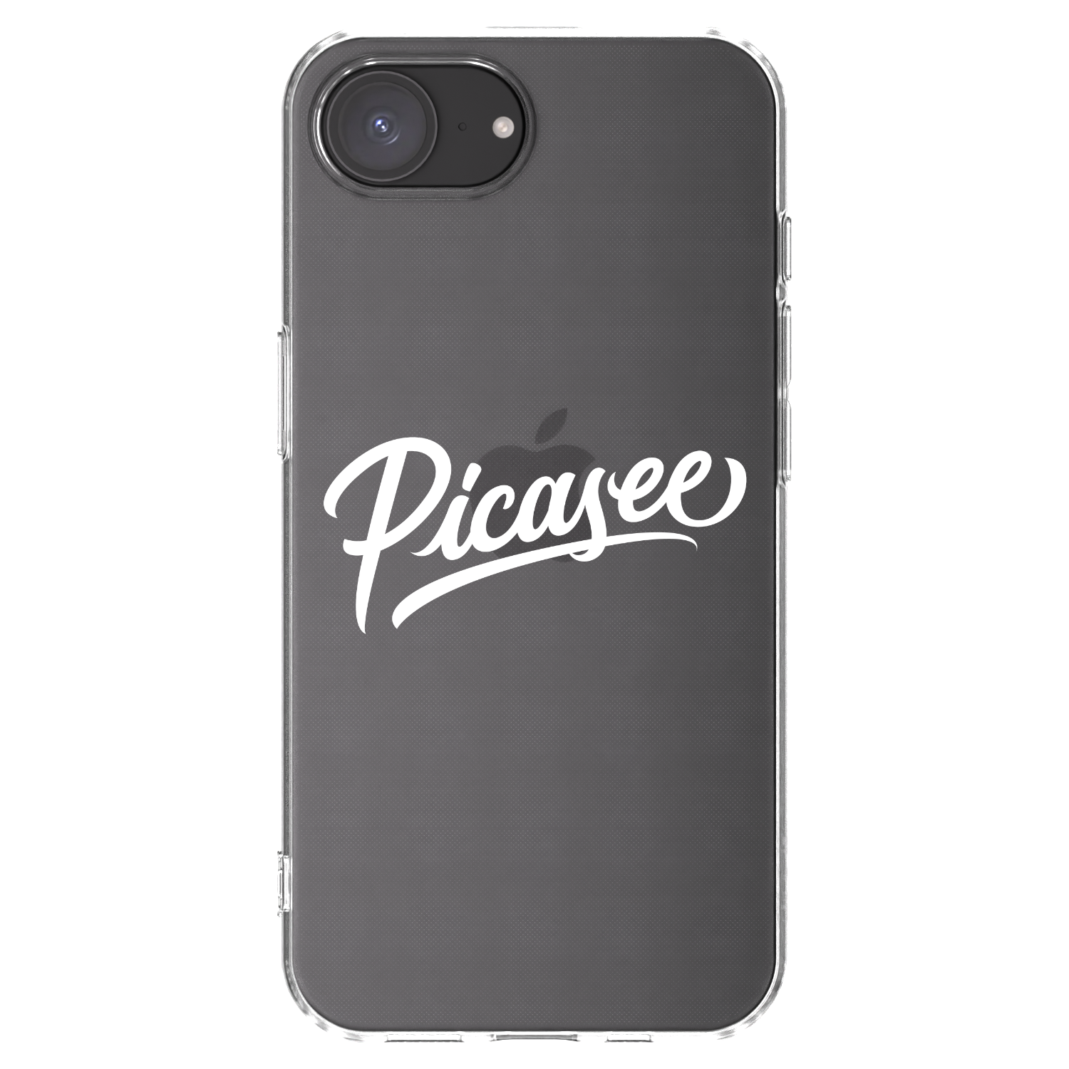 Picasee silikonowe przeźroczyste etui na Apple iPhone 16e - Picasee - old logo - white