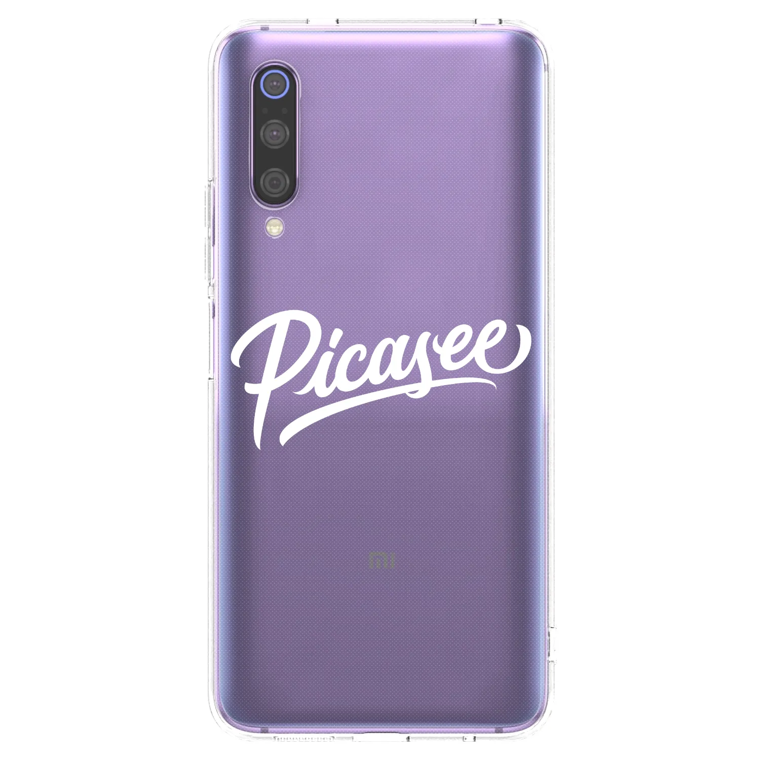 Picasee silikonowe przeźroczyste etui na Xiaomi Mi 9 - Picasee - old logo - white