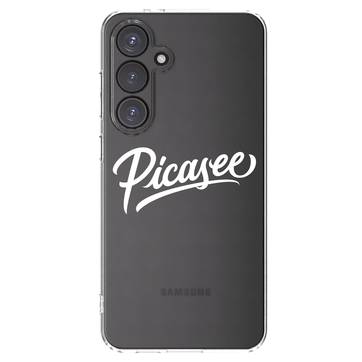 Picasee silikonowe przeźroczyste etui na Samsung Galaxy S24 FE S721B - Picasee - old logo - white