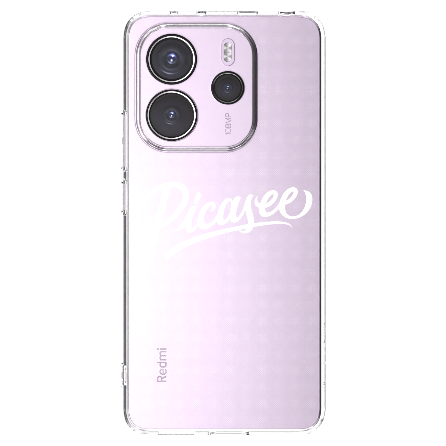 Picasee silikonowe przeźroczyste etui na Xiaomi Redmi Note 14 4G - Picasee - old logo - white