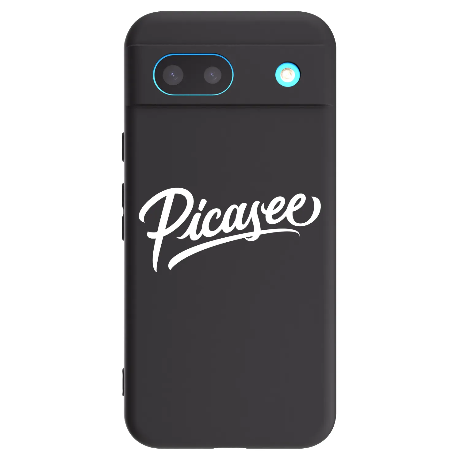 Picasee silikonowe czarne etui na Google Pixel 8a - Picasee - old logo - white