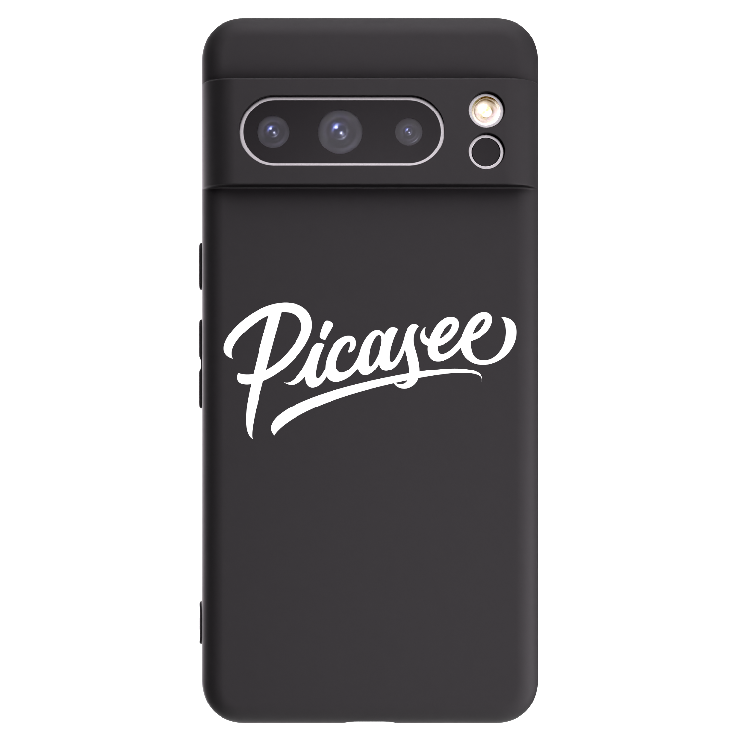 Picasee silikonowe czarne etui na Google Pixel 8 Pro - Picasee - old logo - white