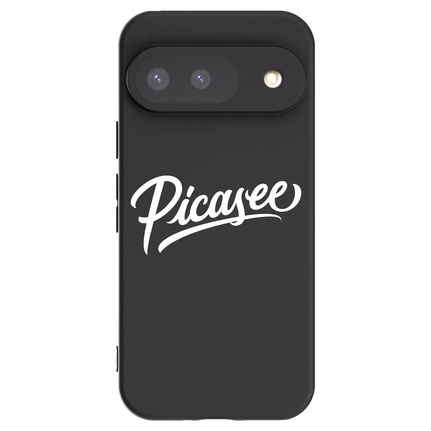 Picasee silikonowe czarne etui na Google Pixel 9 - Picasee - old logo - white