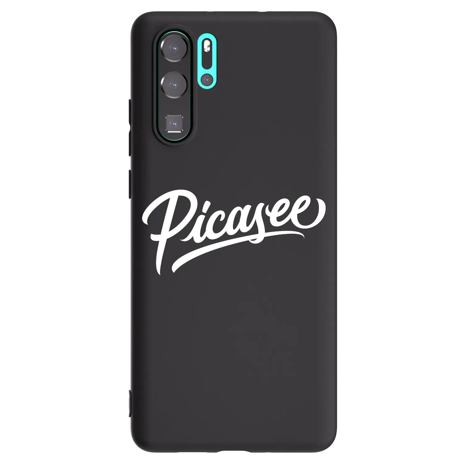 Picasee silikonowe czarne etui na Huawei P30 Pro - Picasee - old logo - white