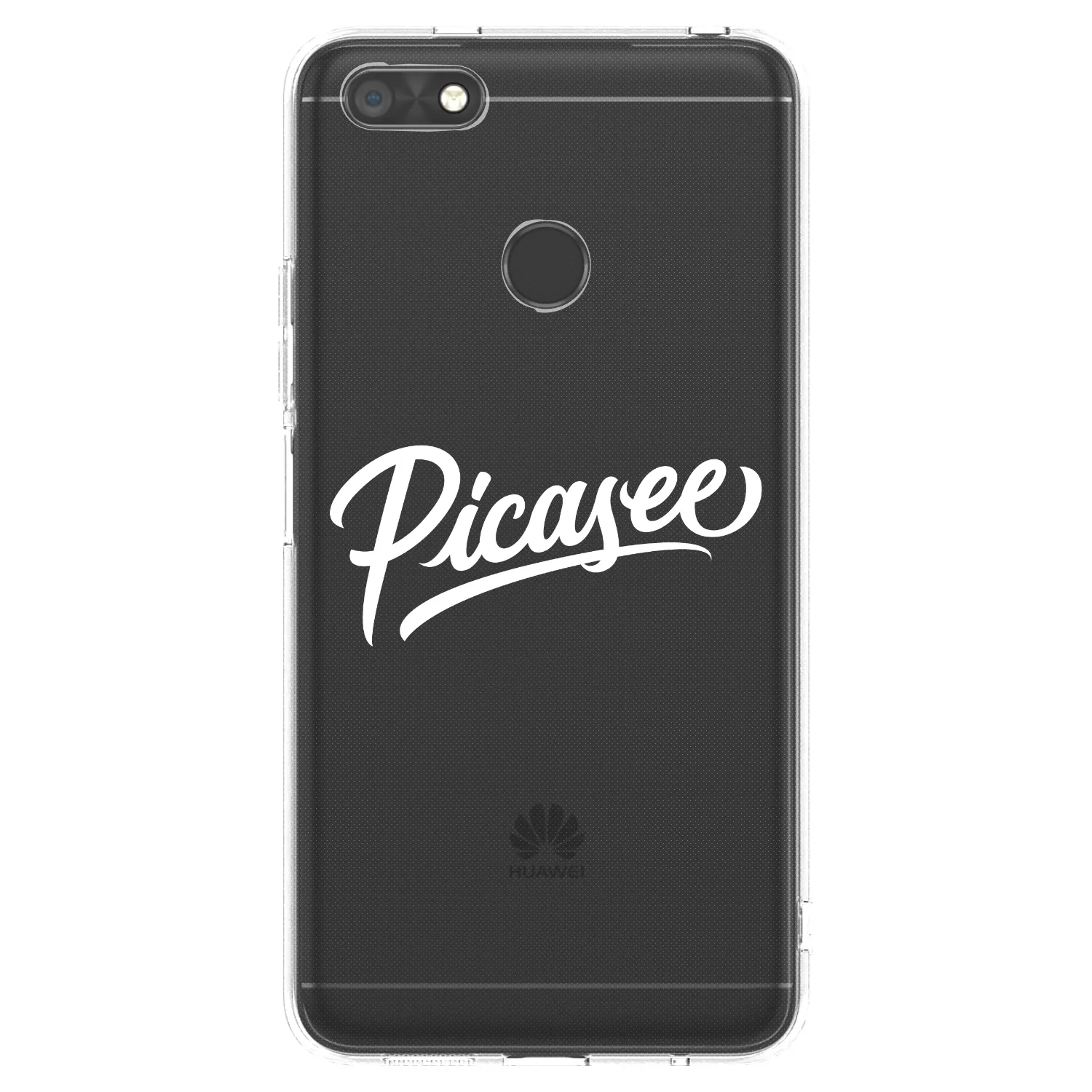 Picasee silikonowe przeźroczyste etui na Huawei P9 Lite Mini - Picasee - old logo - white